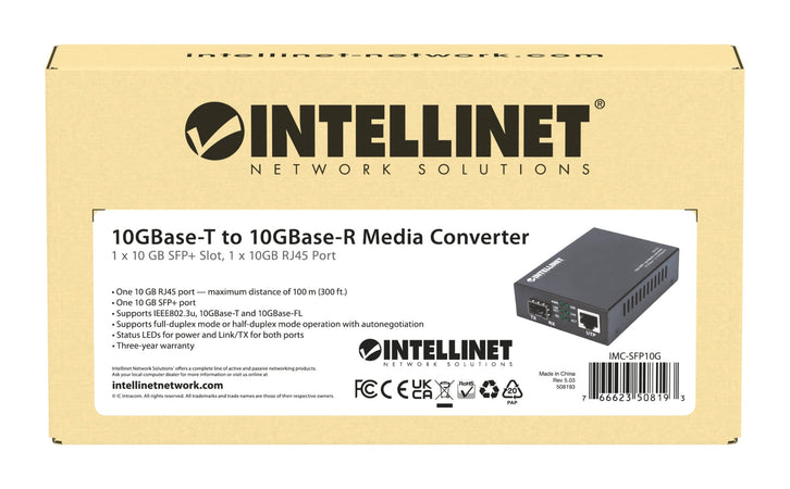 Media Converter 10GBase-T a 10GBase-R