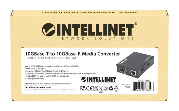 Media Converter 10GBase-T a 10GBase-R