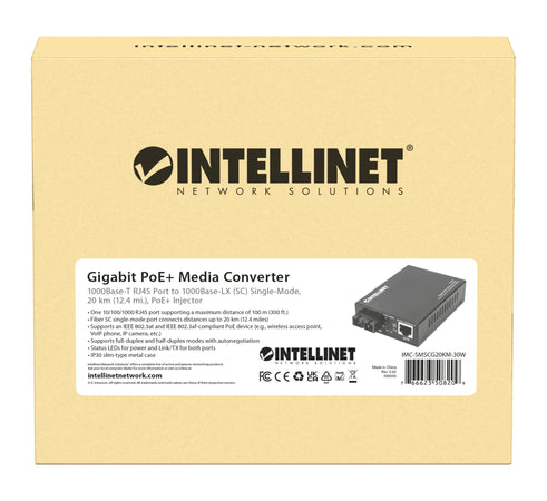 Media Converter Gigabit PoE+