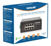 Switch Ethernet Gigabit 8 porte PoE+ con PoE Passante