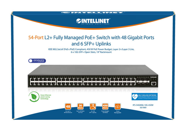 Switch Gigabit Ethernet PoE+ 48 Porte Layer2+ Managed con Sei Slot 10 GbE