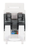 Frutto Keystone Slim Cat.6 per Cavo Rigido con Supporto Punch-Down 25 pz Bianco