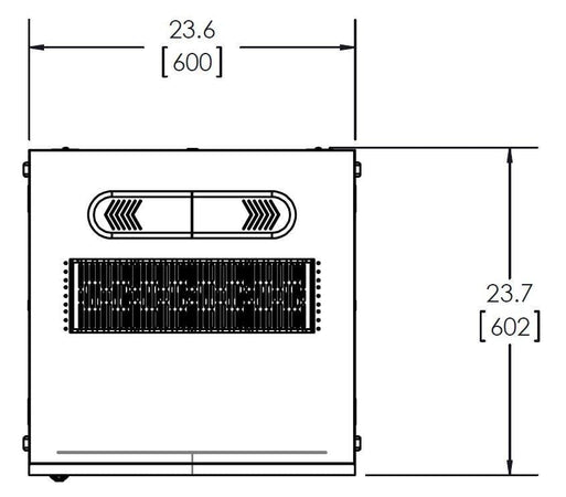 Armadio Rack 19'' 600x600 44U per Audio Video Nero