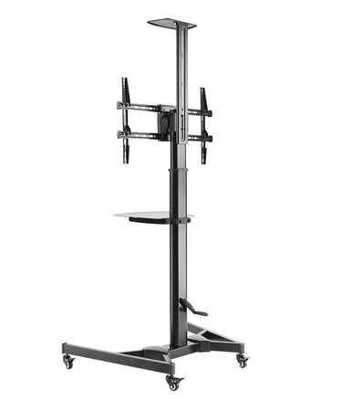 Supporto da Pavimento con Mensola TV/LED/LCD 37''-70'' Nero