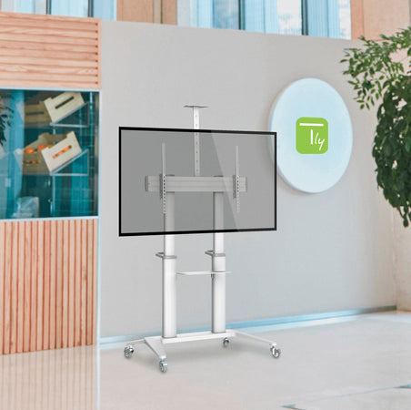 Supporto da Pavimento per TV da 70'' a 120'' Bianco