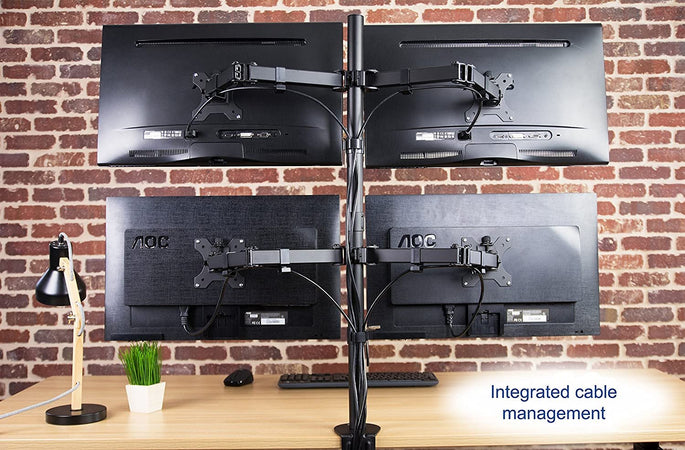 Supporto da scrivania per 4 Monitor 13-27'' con morsetto