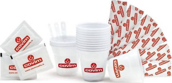 800 Kit Caffè palette zucchero e bicchieri Covim Caffè in 16 Blister ciascuno da 50 pz Kit palette, zucchero e bicchieri Non solo caffè online - Albano Laziale, Commerciovirtuoso.it