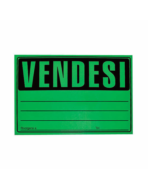 Cartello vendesi verde