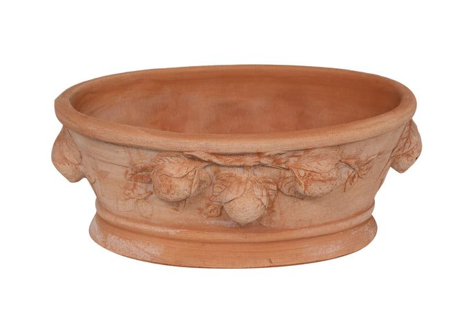 Biscottini Vaso Ciotola Terracotta Biscottini Made Italy Artigianale Antigelo 33x14x20