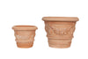 Biscottini Set 2 Vasi Terracotta Galestro Biscottini Fatto a Mano D30x25 D20x17 Made Italy