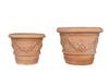 Biscottini Set 2 Vasi Terracotta Toscana Antigeliva Lavorati a Mano Made Italy D40/30