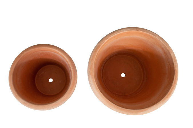 Biscottini Set 2 Vasi Terracotta Toscana Antigeliva Lavorati a Mano Made Italy D40/30