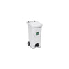 Bidone carellato stefanplast 25604 urban eco system con pedale bianco