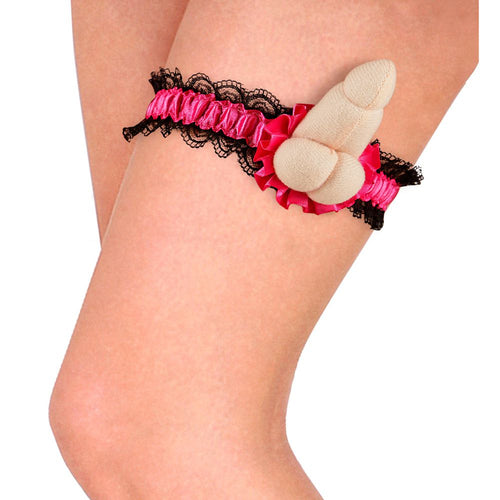 Giarrettiera sexy con pisello in gommapiuma per la sposa alla festa hot di addio al nubilato sexy gadget per adulti 18+