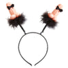 Cerchietto con antenne pisello papillon e marabù nero per la sposa alla festa hot di addio al nubilato sexy gadget per adulti 18+