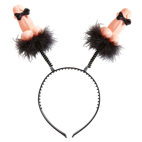 Cerchietto con antenne pisello papillon e marabù nero per la sposa alla festa hot di addio al nubilato sexy gadget per adulti 18+