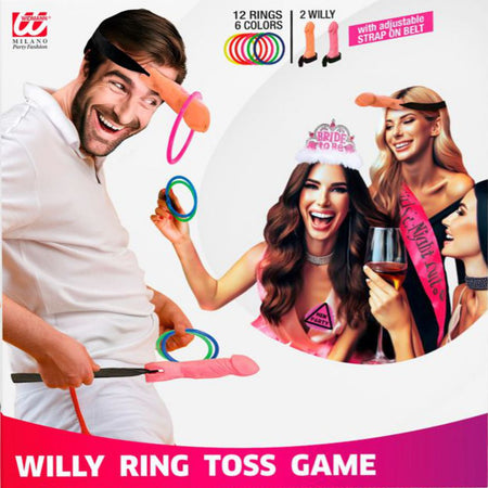 Gioco di abilità del lancio degli anelli sul pisello con cintura elastica per la sposa alla festa hot di addio al nubilato sexy gadget per adulti 18+