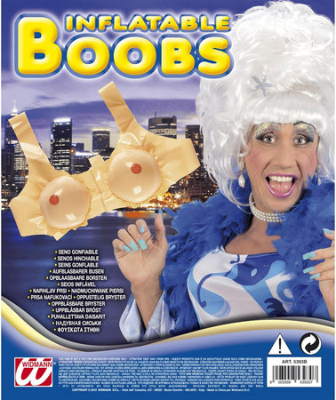 Tette gonfiabili indossabili con spalline da travestimento sexy Carnevale Halloween addio al nubilato celibato gadget per adulti 18+