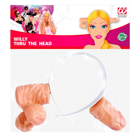 Cerchietto per capelli con pisello che attraversa trafigge la testa per la sposa alla festa hot di addio al nubilato sexy gadget per adulti 18+