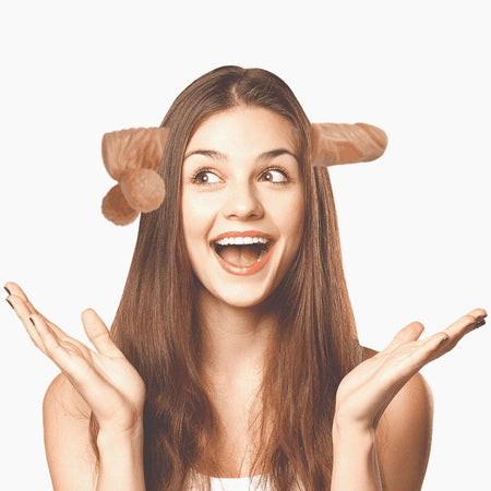 Cerchietto per capelli con pisello che attraversa trafigge la testa per la sposa alla festa hot di addio al nubilato sexy gadget per adulti 18+