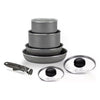 Batteria pentole alluflon moneta 00996532 melodia grigio