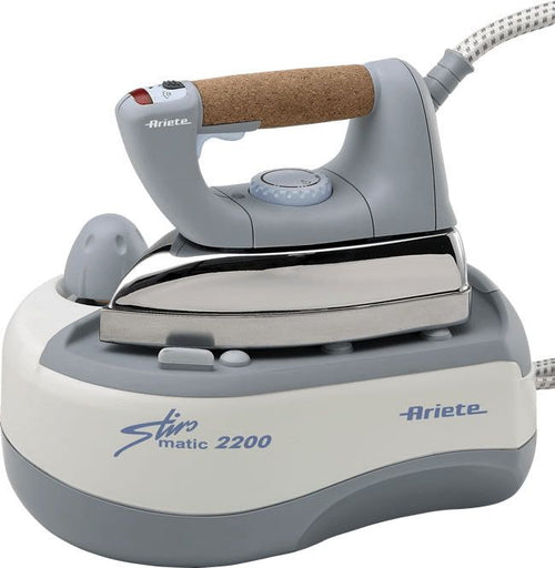 Ariete 6257 stiromatic 2200 - ferro da stiro con caldaia in acciaio inox - piastra in alluminio - manico in sughero - vapore continuo fino 80 gr/min - ARI6257