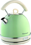 Ariete 2877 bollitore elettrico 1,7 litri di design - infusi, tè e tisane - autospegnimento - 2000 watt - acciaio inox - linea vintage - verde - ARI2877VE