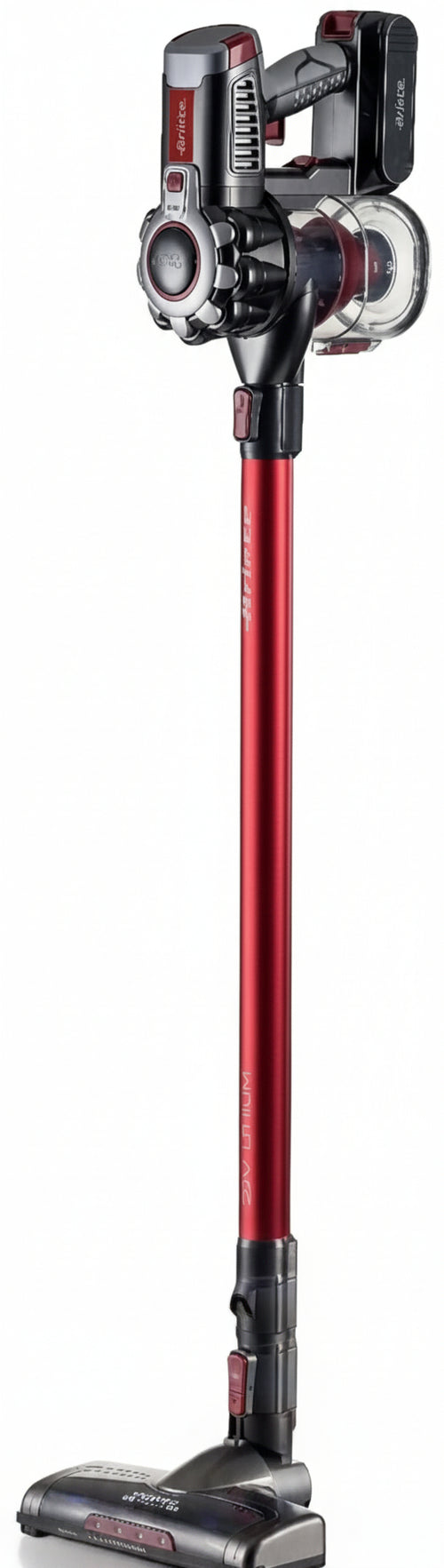 Ariete 2757 22v lithium - scopa elettrica senza fili - 3 livelli di filtrazione - batteria li-ion 2200 mah - kit accessori incluso - rosso - 00P275700AR0