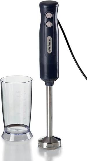 Ariete 601 frullatore a immersione breakfast, frullatore a immersione, 700 w, 2 velocità, lama in acciaio inox, gamba removibile, bicchiere trasparente, dark & sahara grey - ARI0601