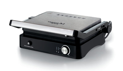 Ariete 1934 metalgrill 3in1, griglia elettrica per grigliate miste, 2000w, 3 modalità di cottura, piastre antiaderenti, silver/black