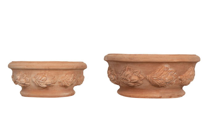 Biscottini Set 2 Ciotole in Terracotta 100% Made in Italy interamente Lavorata a Mano