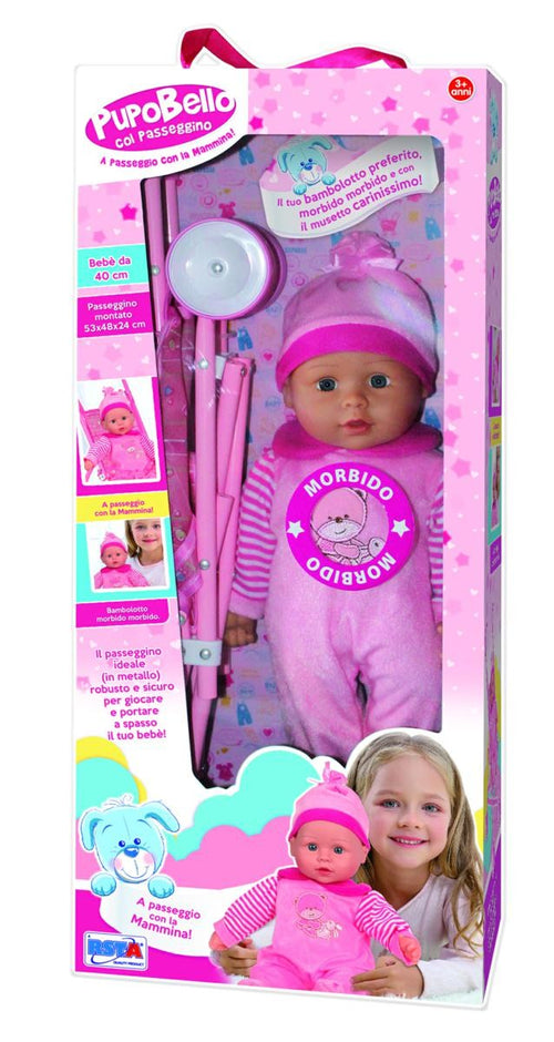 BAMBOLA CON PASSEGGINO PUPO BELLO