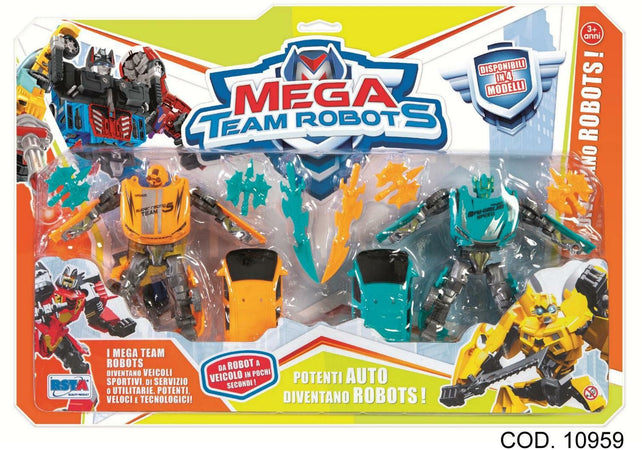 2 TRASFORMER MEGA TEAM ROBOTS