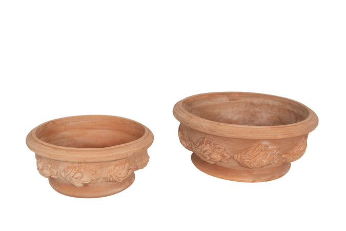 Biscottini Biscottini Set 2 Vasi Terracotta Galestro Antigelivo Artigianali D50/40 H23/19