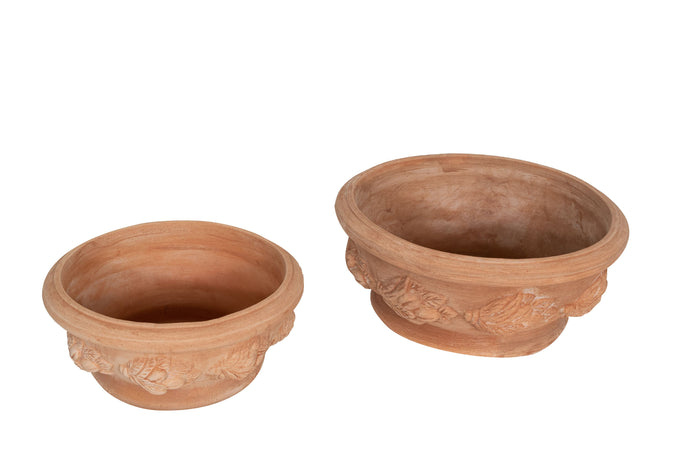 Biscottini Biscottini Set 2 Vasi Terracotta Galestro Antigelivo Artigianali D50/40 H23/19