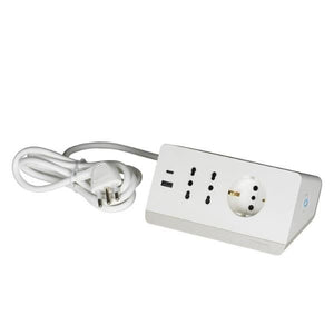Multipresa da scrivania con 2 prese 2p+t bipasso, una presa tedesca p30 e 2 prese usb bticino bianco - s3711dbu - 124959