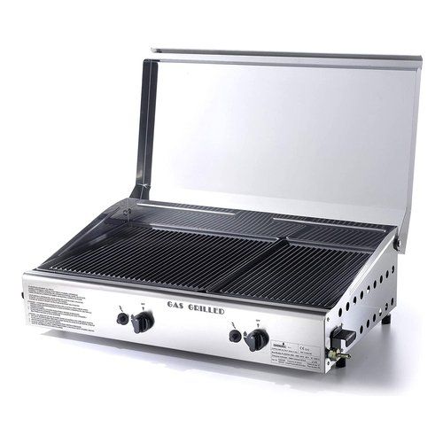 Barbecue ompagrill 4069 cover m plancha double duegas inox satinato