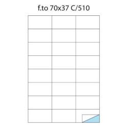 Cf50 fogli etichette a4 70x37 12 mm - X220LWMC510
