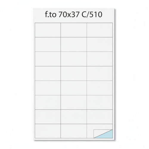 Cf50 fogli etichette a4 70x37 12 mm - X220LWMC510