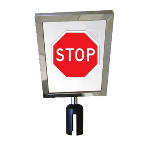 Porta cartello crom. a4 vert. m2 - Y612M200V