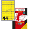Etichette a4 fluo giallo 47 5x25mm - X210A406F-GI