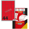 Etichette a4 fluo rosso 47 5x25mm - X210A406F-RO