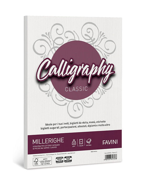 Carta Calligraphy millerighe rigata classic 50 fogli