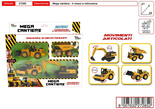 4 MEZZI CANTIERE MEGA CANTIERE