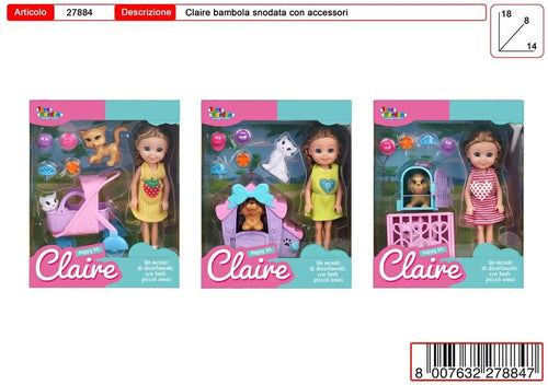 BAMBOLA CLAIRE 3 ASS