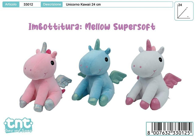 PELUCHE UNICORNO SUPER SOFT CM. 24