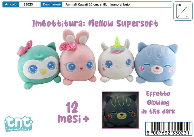 PELUCHE TNT GLOW IN THE DARK 6 ASS