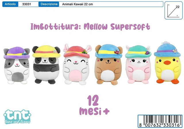 PELUCHE TNT CUTE HATS 6 ASS