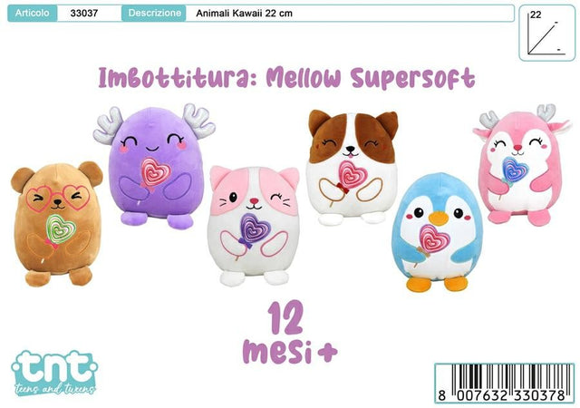 PELUCHE ANIMALI PUFF 6 ASS