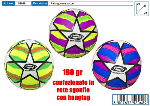 PALLONE PLASTICA SOCCER SAMBA 3 ASS